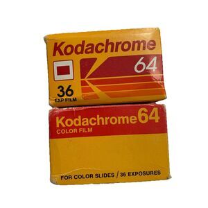 Kodachrome Kodak 64 Color Slide Film 36 Exp 35mm KR 135-36 *Expired* Lot Of 2